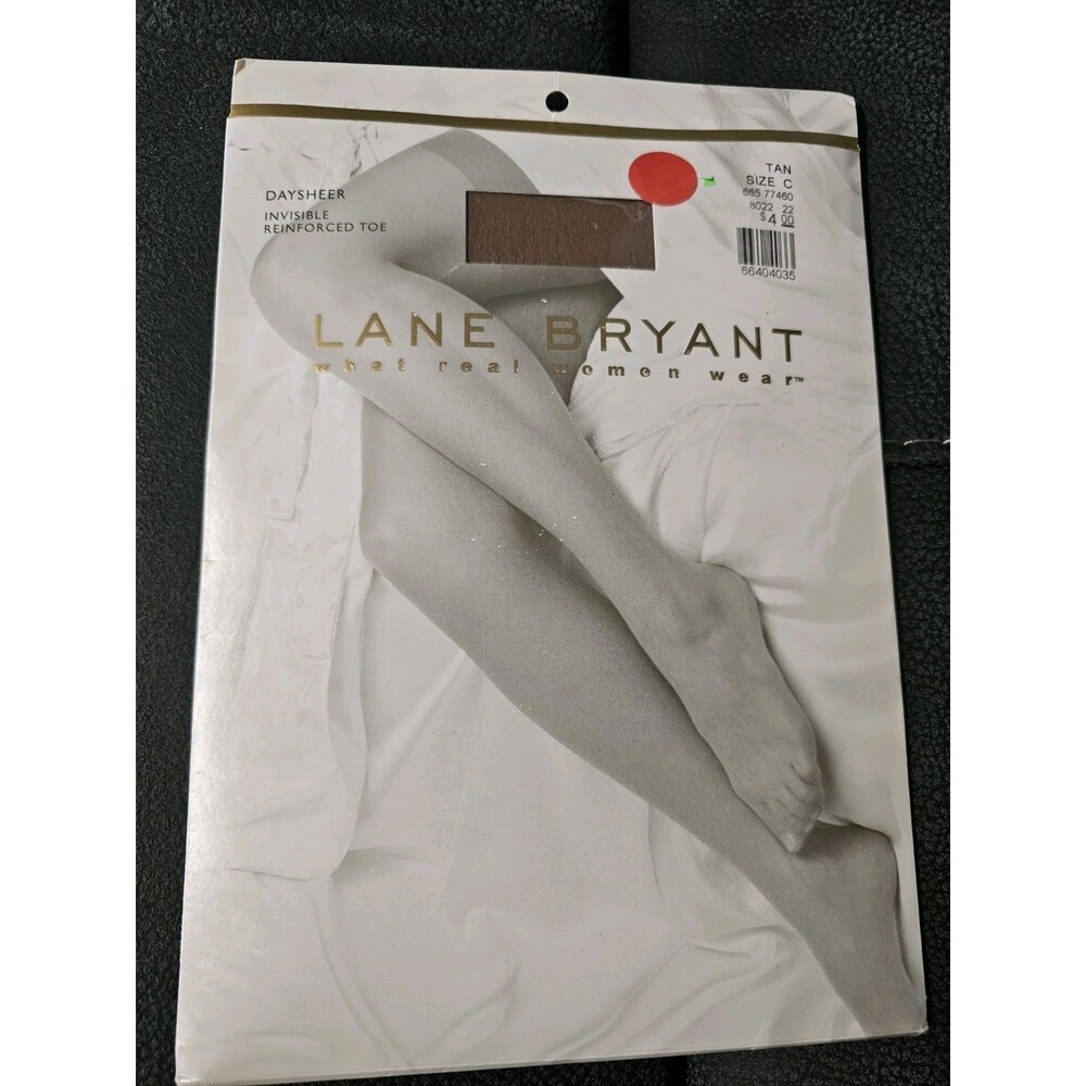 Lane Bryant Plus Tan Size C Hosiery NOS Invisible Reinforced Toe Daysheer